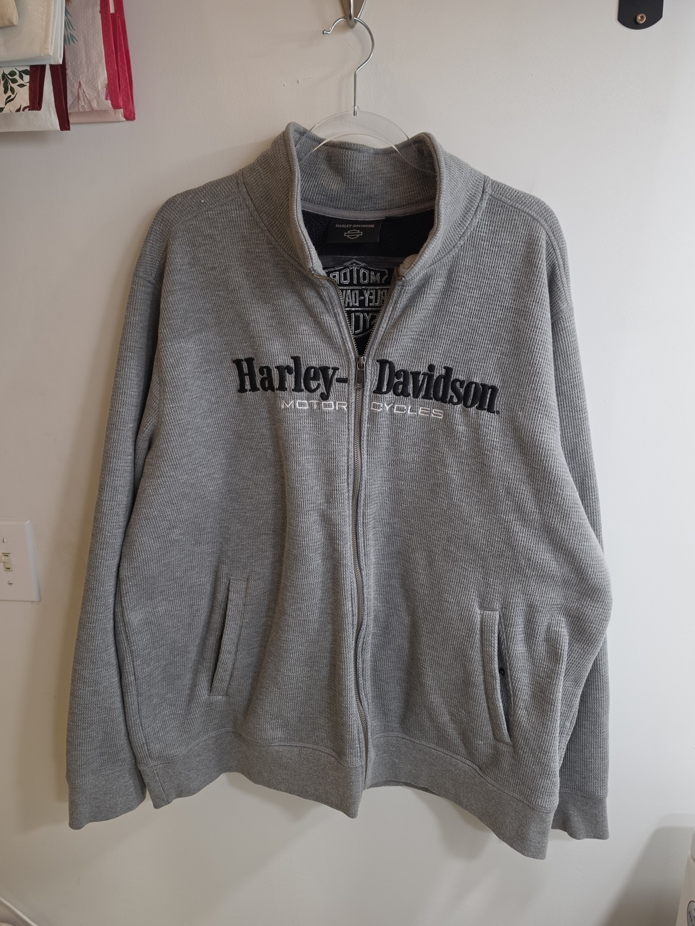 Harley-Davidson Gray Full-Zip Logo Sweatshirt